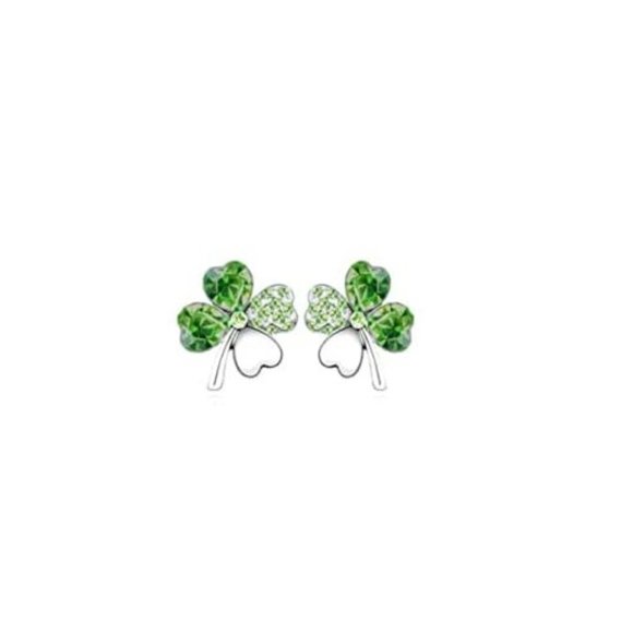 Shamrock Swarovski Earrings - Picture 2 of 3